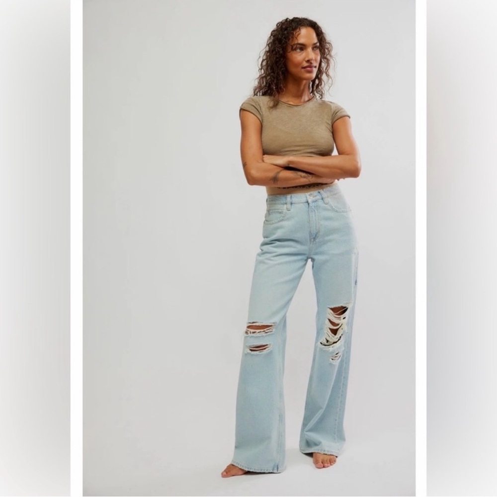 Free People We The Free Tinsley Baggy High-Rise Jeans
